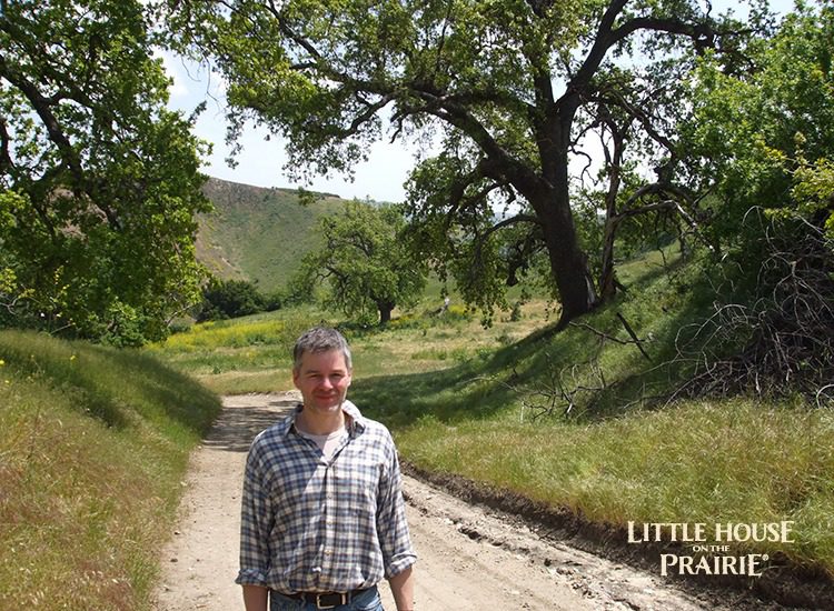 Eric Caron, model maker, visiting Big Sky where Little House on the Prairie was filmed