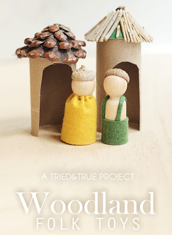 Wooden Peg Dolls DIY Inspired by Little House on the Prairie