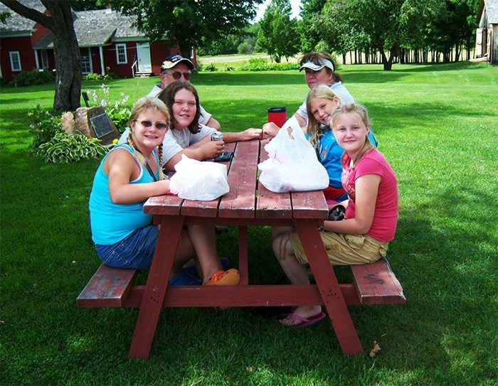 Picnic at the Wilder Homestead in Burke (near Malone), NY.