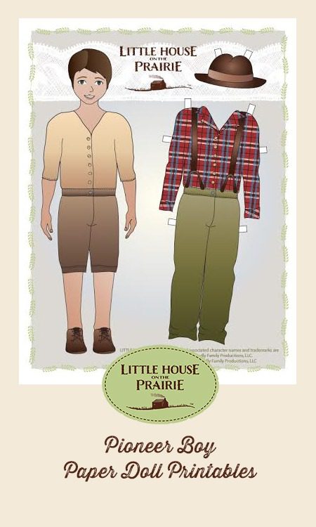 Pioneer Girl and Pioneer Boy Paper Doll Printables