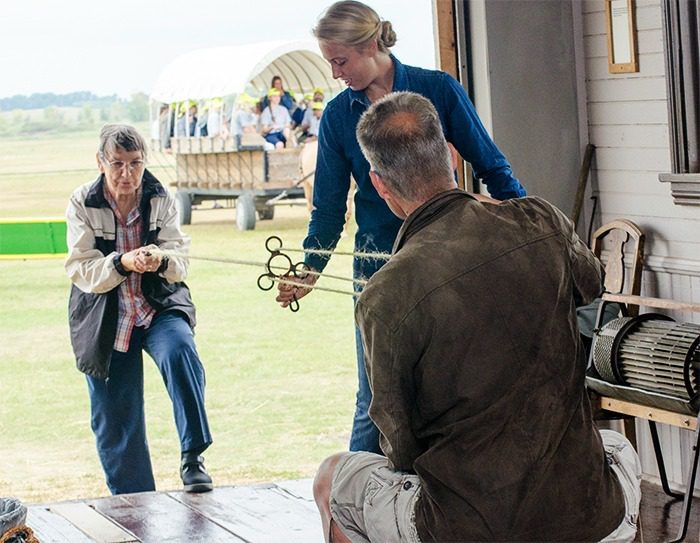 Rope making at the Ingalls Homestead near De Smet, SD.