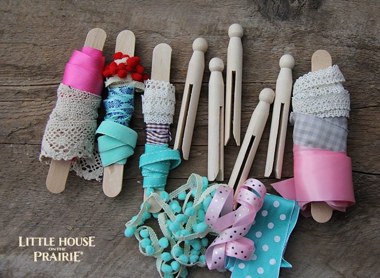 Little House on the Prairie easy clothespin doll DIY for simple fun