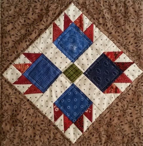 A Bear's Paw Block Example by Linda Halpin | Quilting with Laura Ingalls Wilder