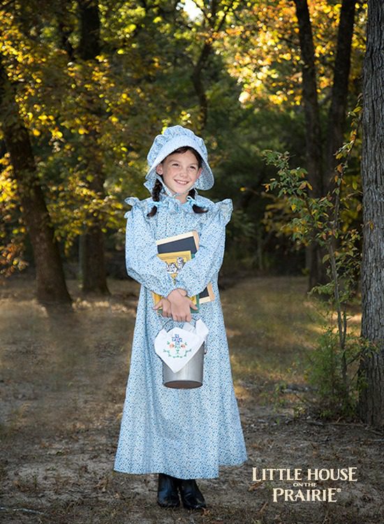 Homemade Pioneer Dress, Apron and Bonnet Costume for Girls