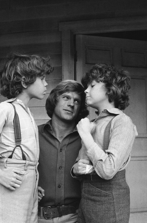 LITTLE HOUSE ON THE PRAIRIE -- "The Nephews" Episode 14 -- Aired 1/19/81 -- Pictured: (l-r) Ham Larson as Myron Wilder, Dean Butler as Almanzo James Wilder, Rossie Harris as Rupert Wilder -- Photo by: NBCU Photo Bank