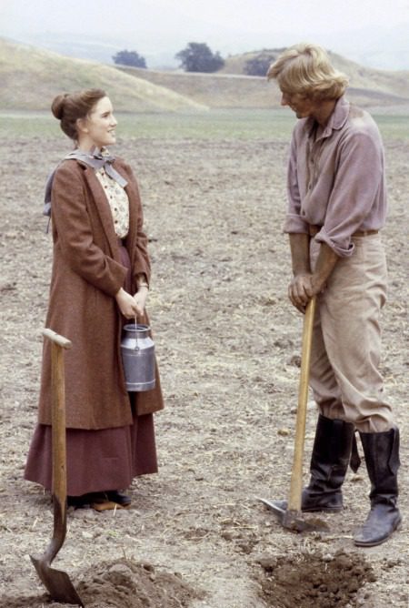 Almanzo of the book vs Almanzo of the TV series - LITTLE HOUSE ON THE PRAIRIE -- "Laura Ingalls Wilder: Part 1" Episode 1 -- Airdate 9/22/80 -- Pictured: (l-r) Melissa Gilbert as Laura Elizabeth Ingalls Wilder, Dean Butler as Almanzo James Wilder -- Photo by: NBCU Photo Bank