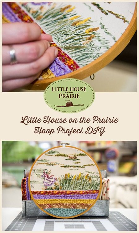 Little House on the Prairie Hoop Project - With free printable supply sheet!