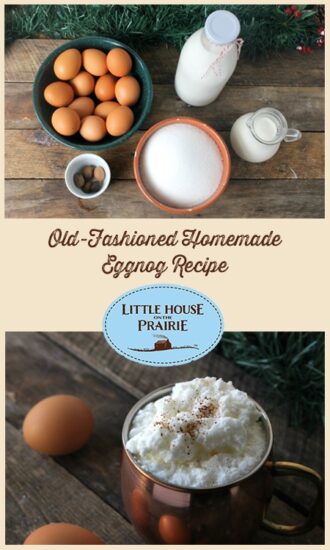 Old Fashioned Homemade Eggnog Recipe Little House On The Prairie   Old Fashioned Homemade Eggnog Recipe 330x550 