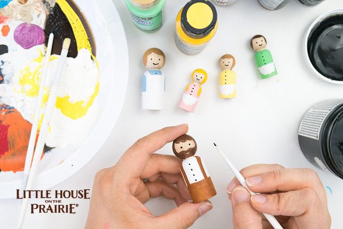 Wooden Peg Dolls DIY Inspired by Little House on the Prairie