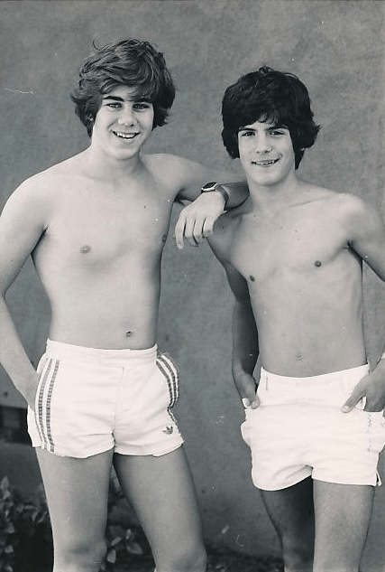 Patrick and Matthew Laborteaux as swimmers. 