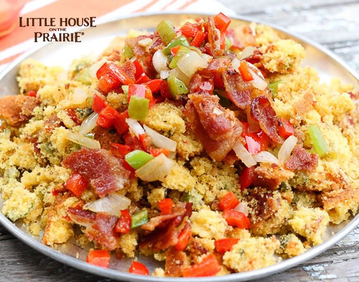 Cornbread Stuffing Inspired by Laura Ingalls Wilder